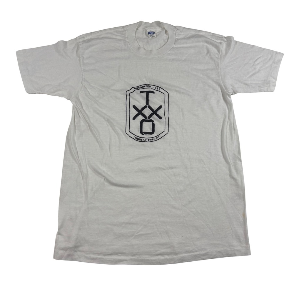 Vintage Healthknit "Tribe of Twenty Organized 1934" Graphic T Shirt XL